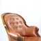 Cognac Leather and Walnut Armchair, Czechoslovakia, 1940s, Image 7