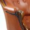 Cognac Leather and Walnut Armchair, Czechoslovakia, 1940s, Image 4