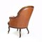 Cognac Leather and Walnut Armchair, Czechoslovakia, 1940s, Image 12