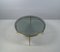 Classicist Coffee Table in Brass with Concave Fluted Legs and Smoked Glass Pane 13