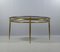 Classicist Coffee Table in Brass with Concave Fluted Legs and Smoked Glass Pane 16