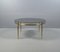Classicist Coffee Table in Brass with Concave Fluted Legs and Smoked Glass Pane 1