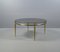 Classicist Coffee Table in Brass with Concave Fluted Legs and Smoked Glass Pane 5