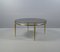 Classicist Coffee Table in Brass with Concave Fluted Legs and Smoked Glass Pane, Image 5