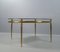 Classicist Coffee Table in Brass with Concave Fluted Legs and Smoked Glass Pane 2