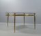Classicist Coffee Table in Brass with Concave Fluted Legs and Smoked Glass Pane, Image 2