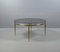 Classicist Coffee Table in Brass with Concave Fluted Legs and Smoked Glass Pane 3