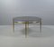 Classicist Coffee Table in Brass with Concave Fluted Legs and Smoked Glass Pane, Image 3