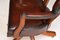 Antique Georgian Style Leather Swivel Desk Chair 6