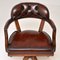 Antique Georgian Style Leather Swivel Desk Chair 4