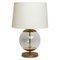Mid-Century Brass and Glass Table Lamp from Bergboms 1