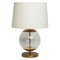 Mid-Century Brass and Glass Table Lamp from Bergboms, Image 1