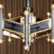 Large 20th Century Italian Mirror & Brass Chandelier by Gaetano Sciolari, 1970 5