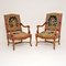 Antique Carolean Style Needlepoint Armchairs, Set of 2 1