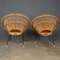 Mid-Century Rattan Tisch und Stühle von Janine Abraham, 1960, 3er Set 5