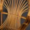Mid 20th Century Italian Rattan Woven Table & Fan-Backed Chairs, 1970, Set of 3, Image 9