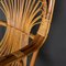 Mid 20th Century Italian Rattan Woven Table & Fan-Backed Chairs, 1970, Set of 3, Image 16
