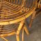 Mid 20th Century Italian Rattan Woven Table & Fan-Backed Chairs, 1970, Set of 3, Image 24