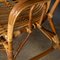 Mid 20th Century Italian Rattan Woven Table & Fan-Backed Chairs, 1970, Set of 3, Image 14
