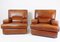 Brown Leather Chairs from Roche Bobois, 1970s, Set of 2 2