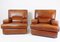 Brown Leather Chairs from Roche Bobois, 1970s, Set of 2, Image 2