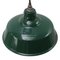 Vintage British Industrial Green Enamel Pendant Lamps by Simplex UK 2