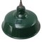 Vintage British Industrial Green Enamel Pendant Lamps by Simplex UK, Image 2