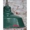 Grün emaillierte britische Vintage Industrie Hängelampen von Simplex UK 4