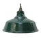 Vintage British Industrial Green Enamel Pendant Lamps by Simplex UK 1