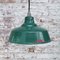 Vintage British Industrial Green Enamel Pendant Lamps by Simplex UK, Image 5