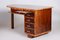 Art Deco Walnut Writing Desk, Czech, 1920s 14