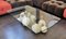 Coffee Table with Shaped Glass and Base Composed of Spheres in White Marble, by Giulio Lazzotti, 1990 5