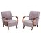 Art Deco Grey Beech Armchairs, 1930s, Set of 2, Image 1