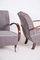 Art Deco Grey Beech Armchairs, 1930s, Set of 2, Image 4