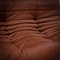 Ligne Roset by Michel Ducaroy Togo Brown Leather Modular Sofa, Set of 5, Image 20