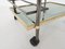 Brass Serving Trolley with Shelves in Smoked Glass 7