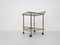 Brass Serving Trolley with Shelves in Smoked Glass 6