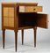 Wooden Bedside Table with Geometric Patterns, Italy, 1950s 3