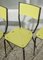 Chaises de Tamisage Jaunes et Noires, Set de 3 7