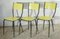 Yellow and Black Sifting Chairs, Set of 3 5