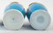 White and Sky Blue Opaline Vases, Set of 2 2