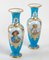 Weiße und Himmelblaue Vasen aus Opalglas, 2er Set 7