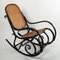Rocking Chair Vintage en Bois Courbé et Teinté Noir 7