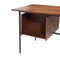 Bureau Mid-Century en Acier et Teck, Italie, 1950 3