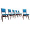 Blue Model 634 Chairs by Carlo De Carli for Cassina, Italy, 1950s, Set of 6 1