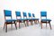 Blue Model 634 Chairs by Carlo De Carli for Cassina, Italy, 1950s, Set of 6 2