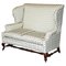 Victorian Ticking Fabric Upholstered Double Wingback Sofa Armchair from Howard & Sons, Image 1