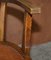 Antiker edwardianischer Regie-Bürosessel aus braunem Leder, 1900er 10
