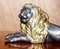 Lion Couché Victorien en Bronze Doré 8