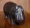 Brauner Leder Omersa Hippopotamus Fußhocker 4